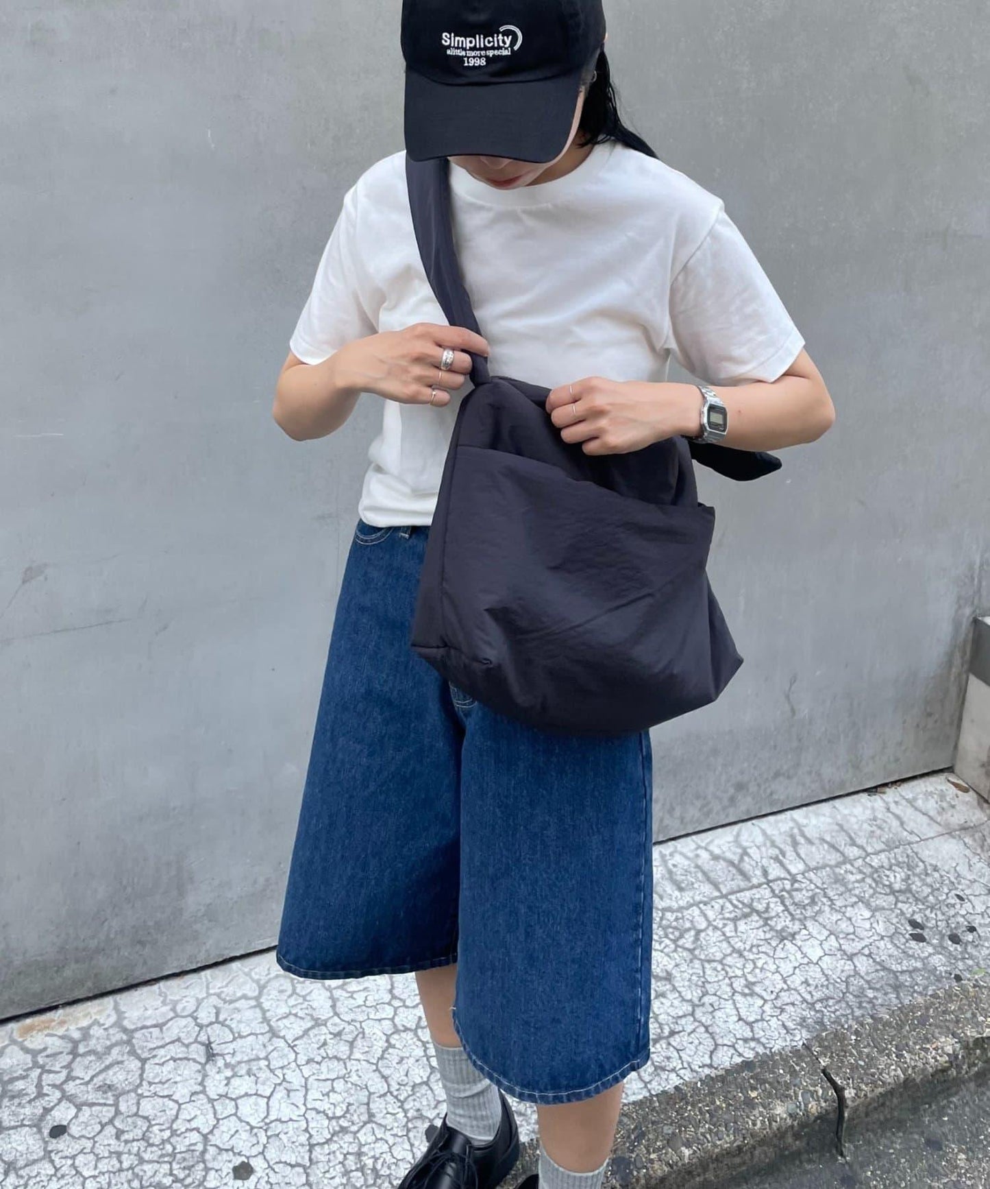 尼龍中空軟長方形包