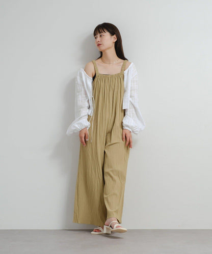 Kastane 尼龍抽褶連體褲 B款