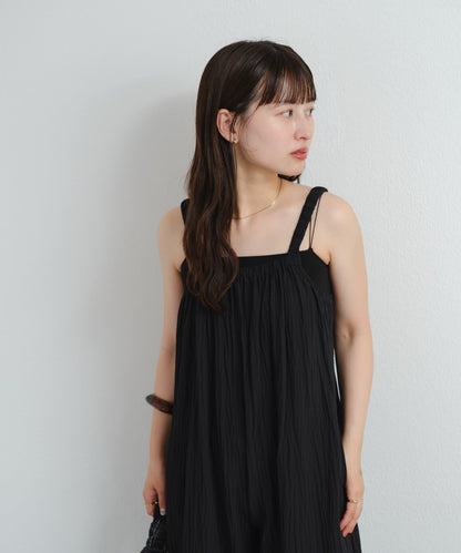 Kastane 尼龍抽褶連體褲 B款