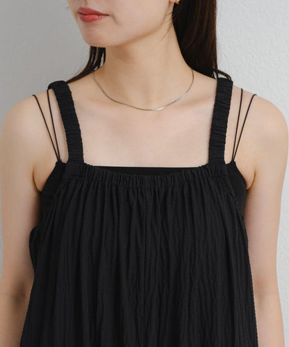 Kastane 尼龍抽褶連體褲 B款