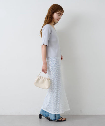 Kastane B 蕾絲開叉半身裙