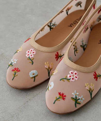 【GALENA/嘉莉娜】花朵刺繡高跟鞋