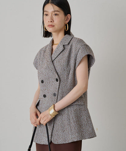 帽袖雙層馬甲
