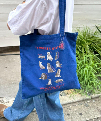 【SOUNDSGOOOOD】犬印花掛飾帶手提包