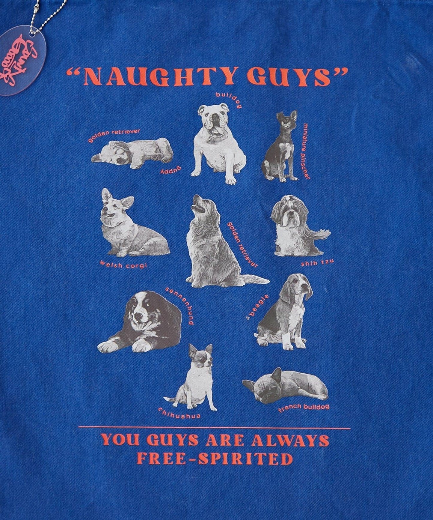 【SOUNDSGOOOOD】犬印花掛飾帶手提包