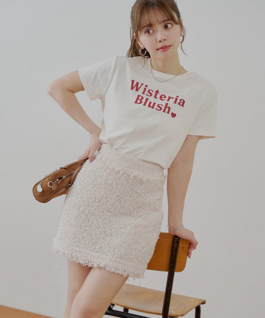 Chico 花呢流蘇迷你半身裙