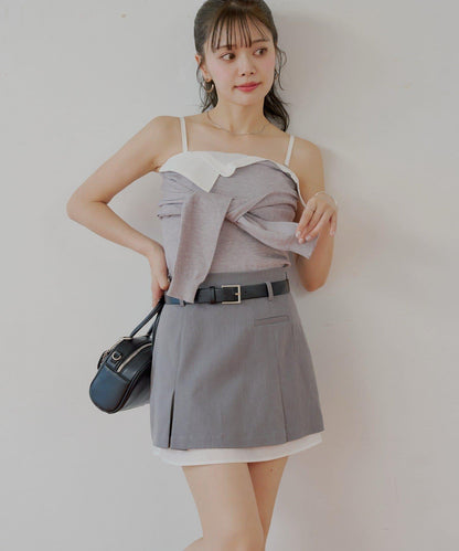 Chico 層次設計百褶迷你半身裙