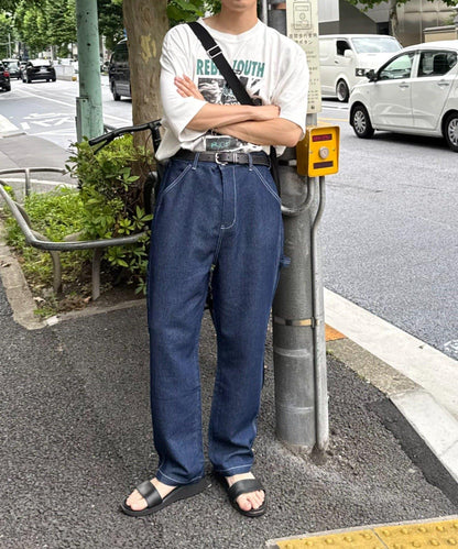 【夏季清涼◎】【TYPYDENIM】網眼牛仔工裝褲