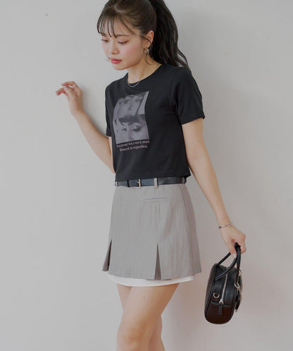 Chico 層次設計百褶迷你半身裙