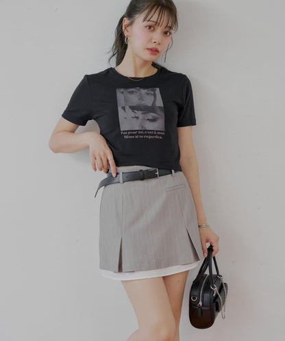 Chico 層次設計百褶迷你半身裙