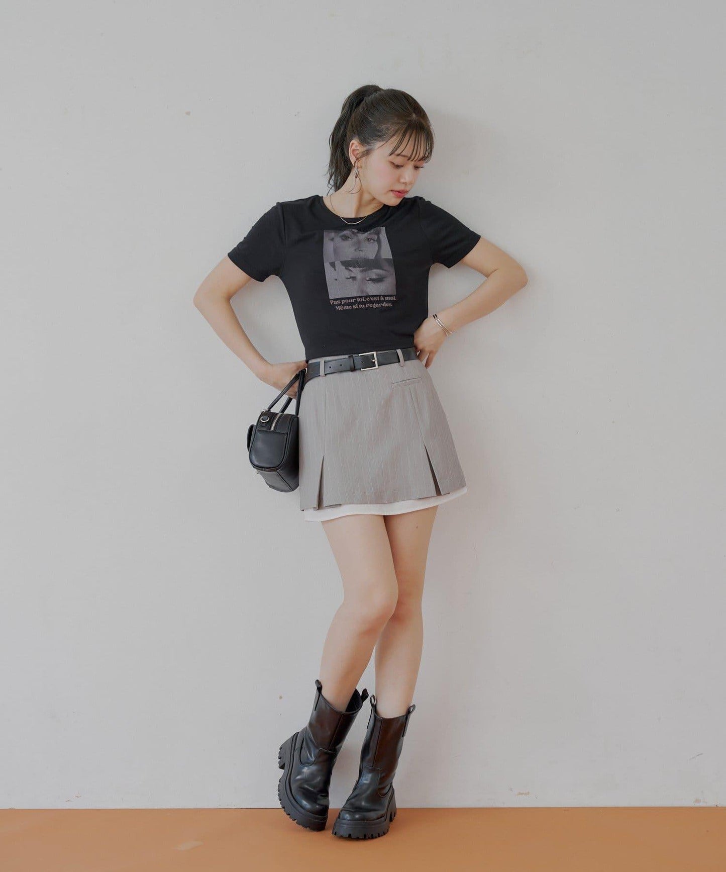 Chico 層次設計百褶迷你半身裙