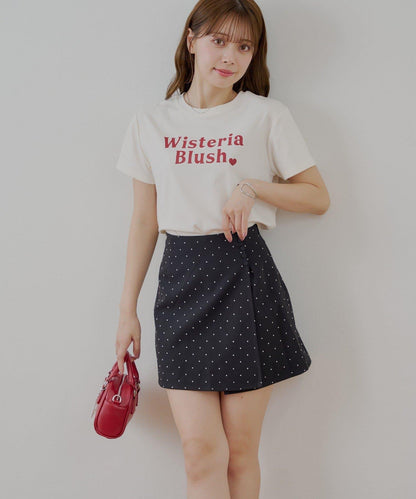 波點盒型迷你半身裙