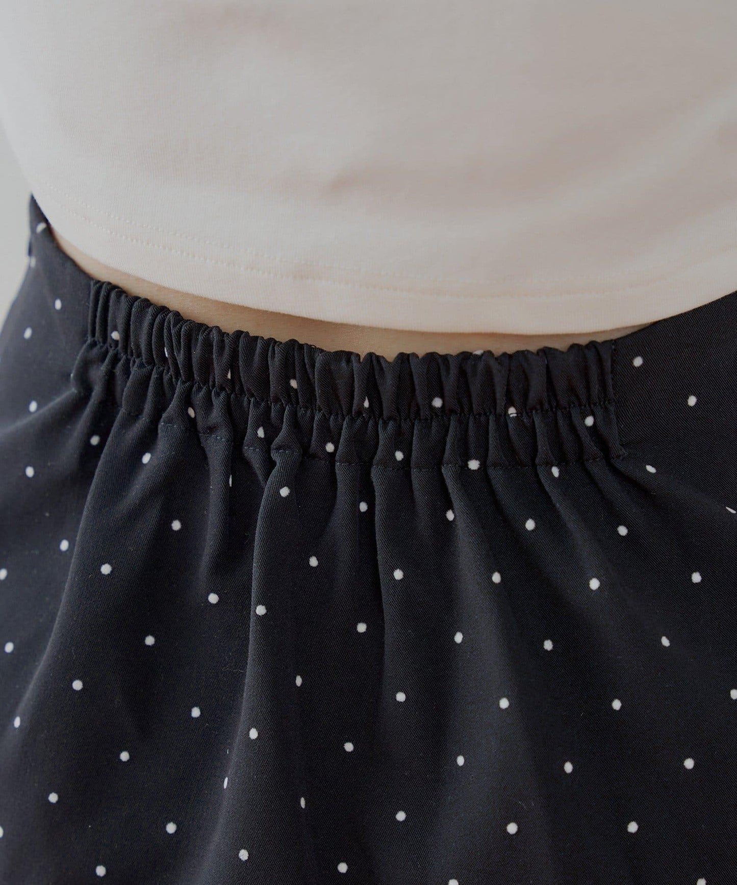 波點盒型迷你半身裙