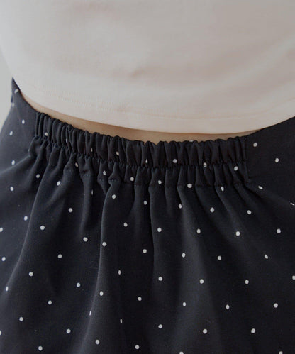 波點盒型迷你半身裙