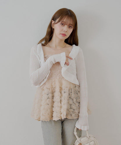 透明蕾絲短外套