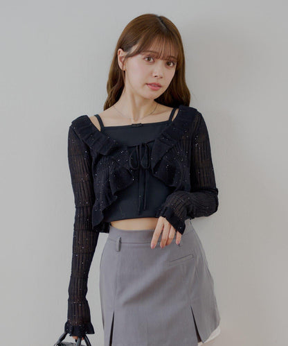 透明蕾絲短外套
