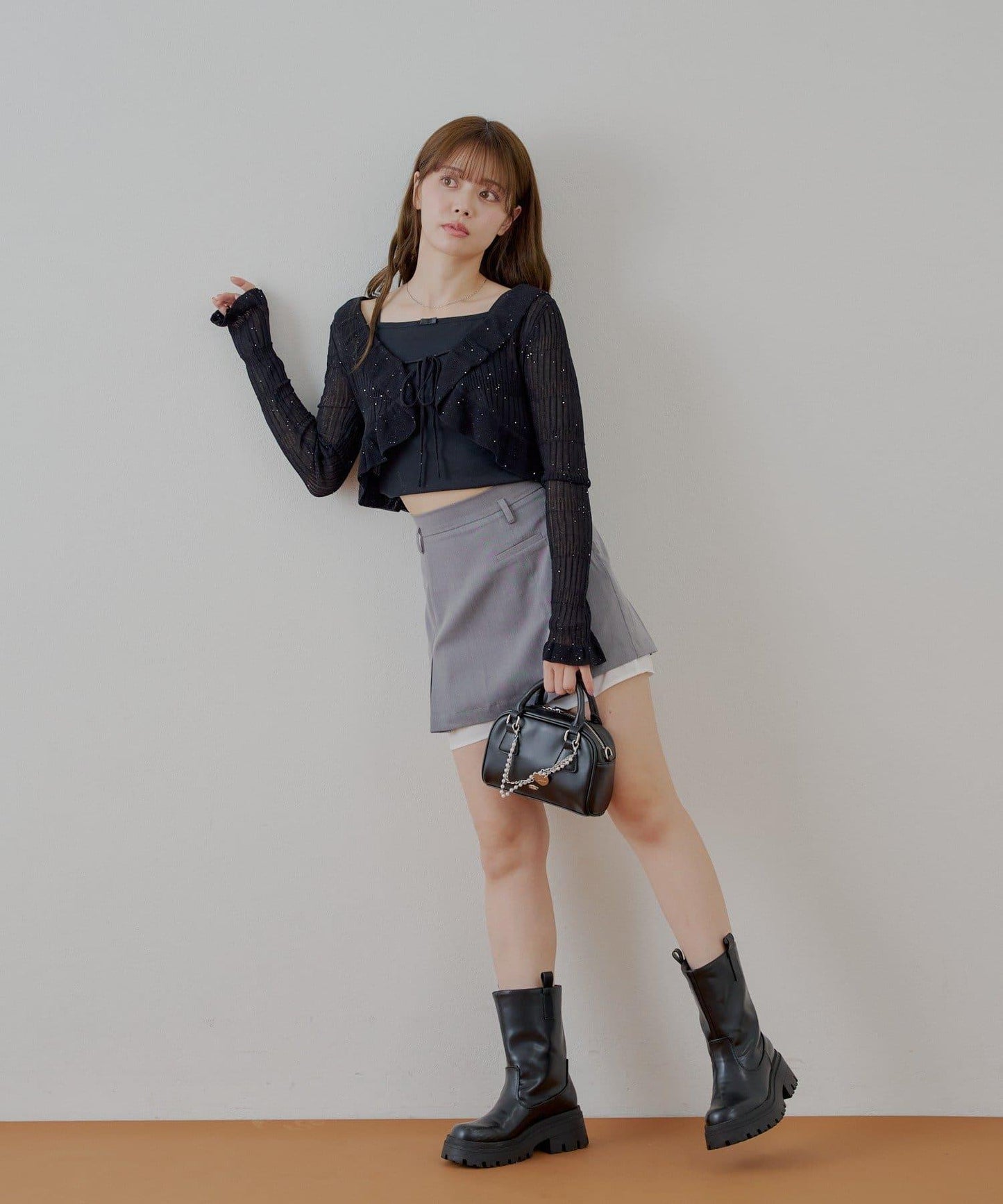 透明蕾絲短外套