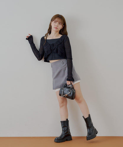 透明蕾絲短外套