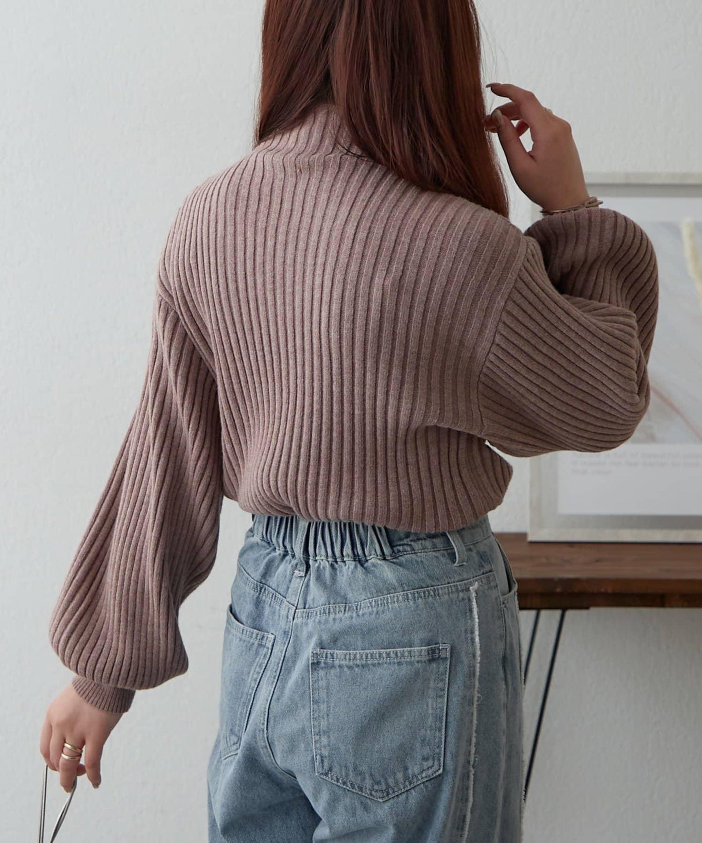 【RMAF】高領羅紋針織衫