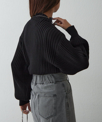 【RMAF】高領羅紋針織衫