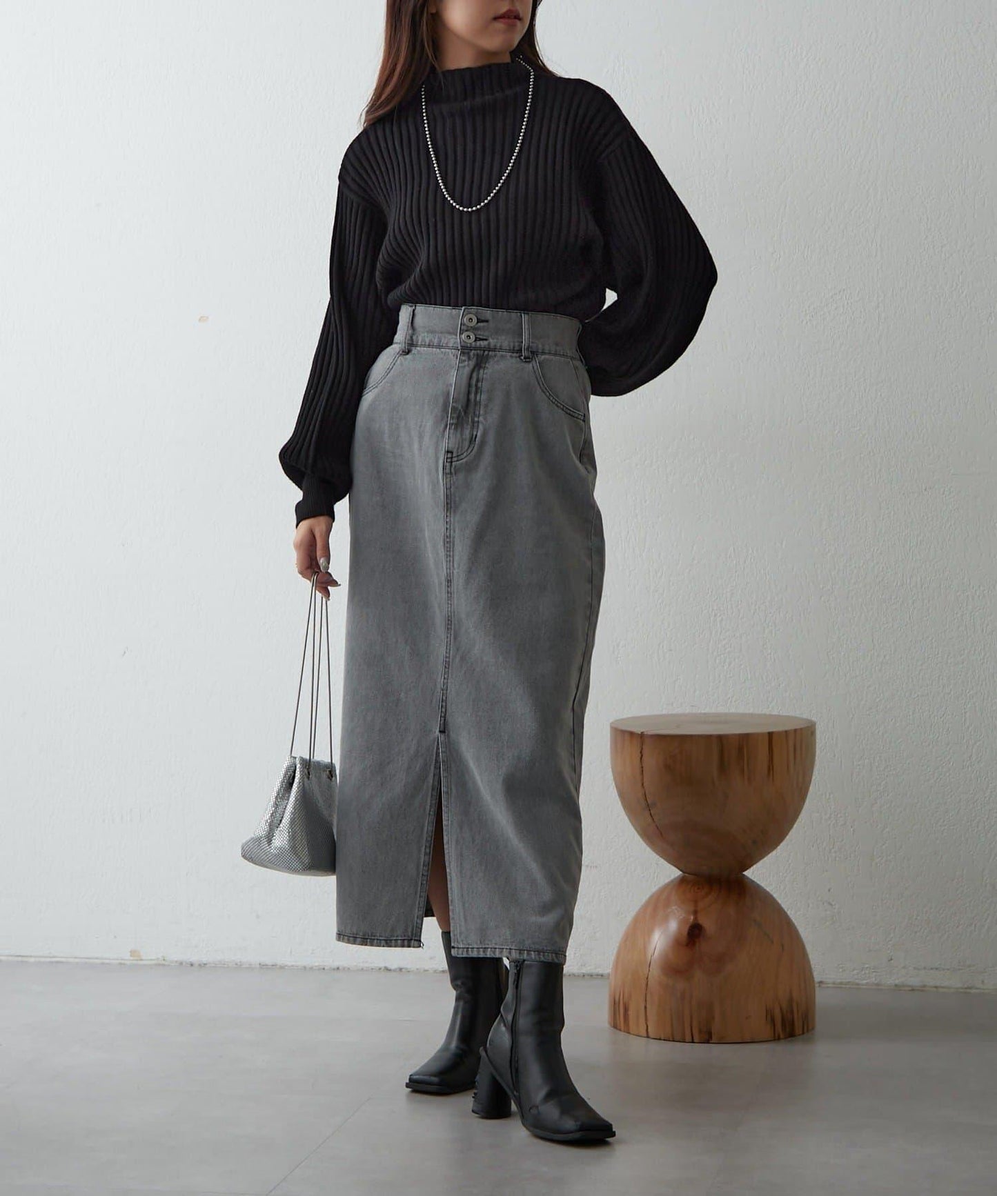 【RMAF】高領羅紋針織衫