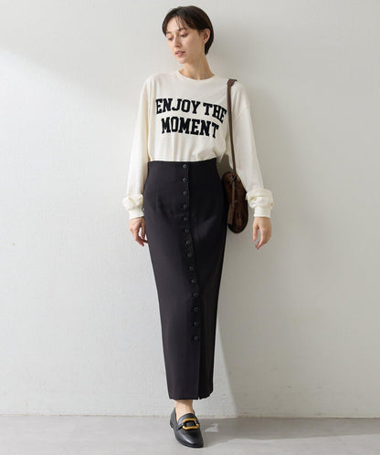 絨布印花長款T恤