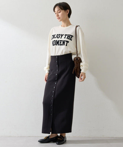 絨布印花長款T恤