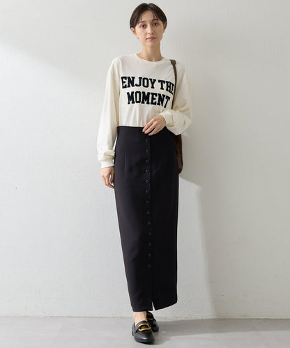 絨布印花長款T恤