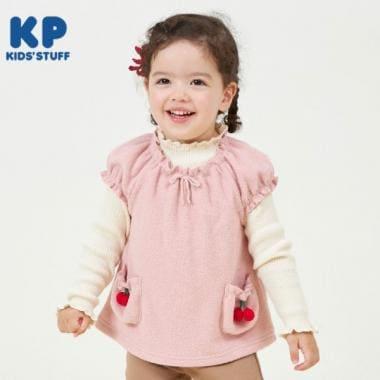 KP櫻桃圖案圈圈紗馬甲（80～120）