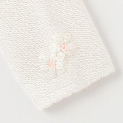 鑲鑽花卉刺繡針織開衫