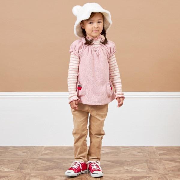 KP櫻桃圖案圈圈紗馬甲（80～120）