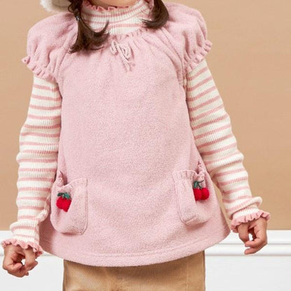 KP櫻桃圖案圈圈紗馬甲（80～120）