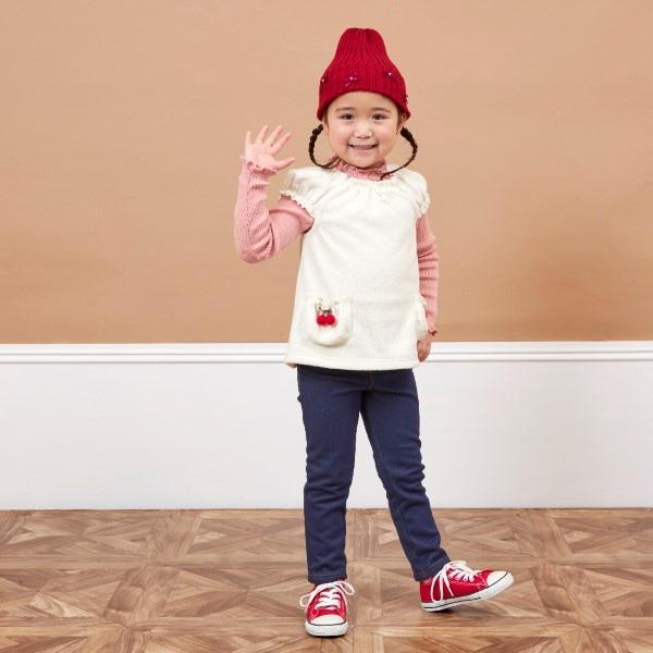 KP櫻桃圖案圈圈紗馬甲（80～120）