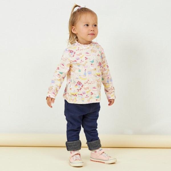 KP牛仔針織內加絨長褲（80～90）