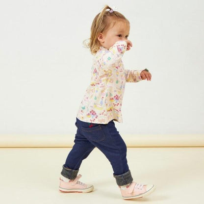 KP牛仔針織內加絨長褲（80～90）