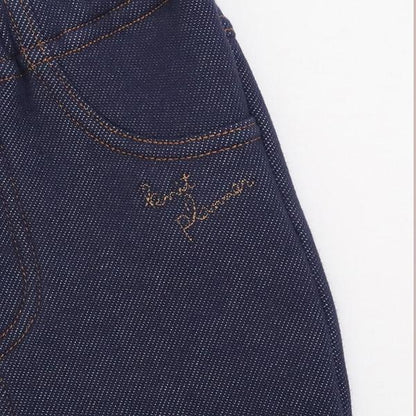 KP牛仔針織內加絨長褲（80～90）