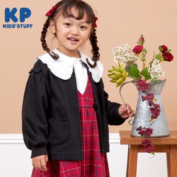 KP(ケーピー)波浪邊口袋內加絨拉鍊開衫（90～140）