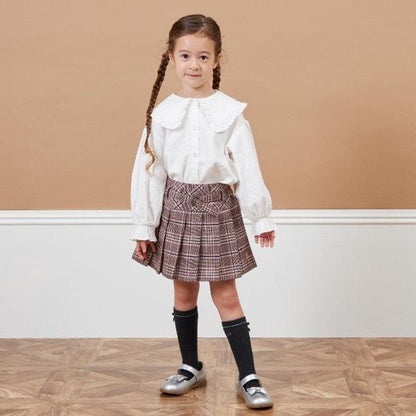 KP格紋百褶裙（110～140）