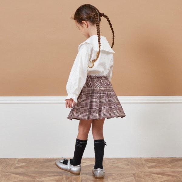 KP格紋百褶裙（110～140）