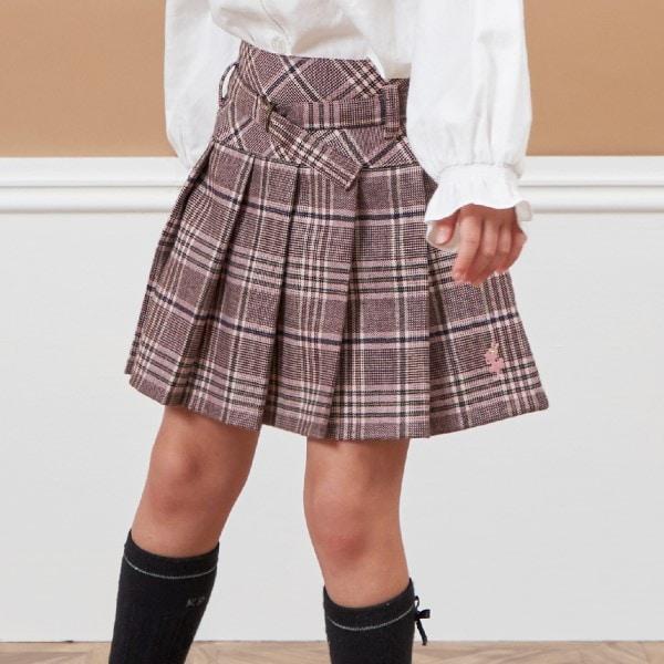 KP格紋百褶裙（110～140）