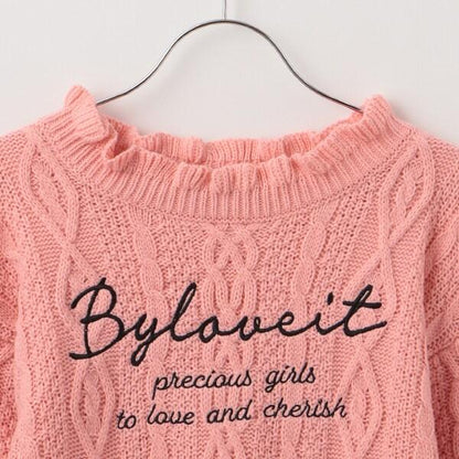 麻花編織LOGO針織衫