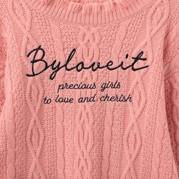 麻花編織LOGO針織衫