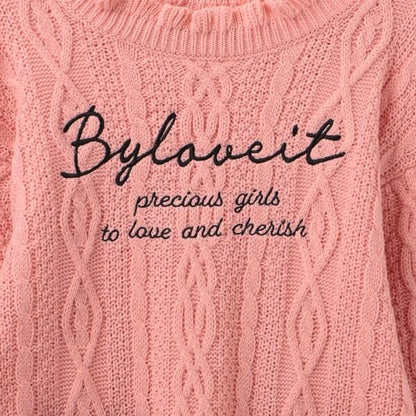 麻花編織LOGO針織衫