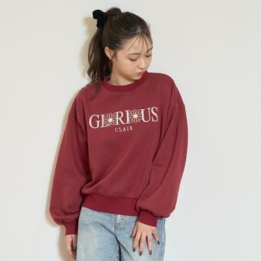 【GOODPRICE】加絨花卉字母衛衣