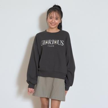 【GOODPRICE】加絨花卉字母衛衣