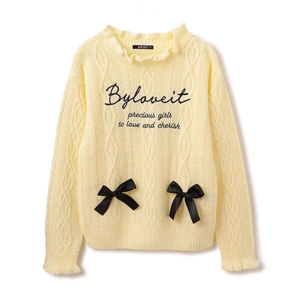 麻花編織LOGO針織衫