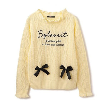 麻花編織LOGO針織衫