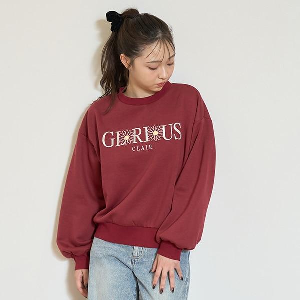 【GOODPRICE】加絨花卉字母衛衣