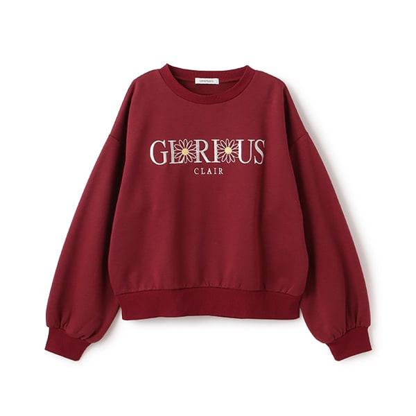 【GOODPRICE】加絨花卉字母衛衣