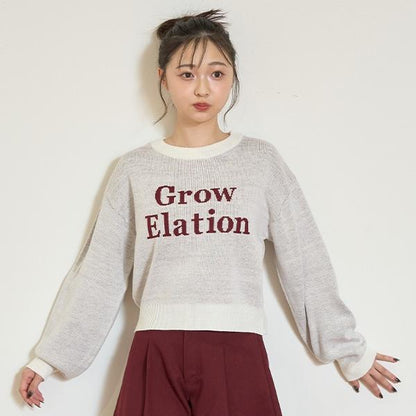 【GOODPRICE】提花短款針織衫